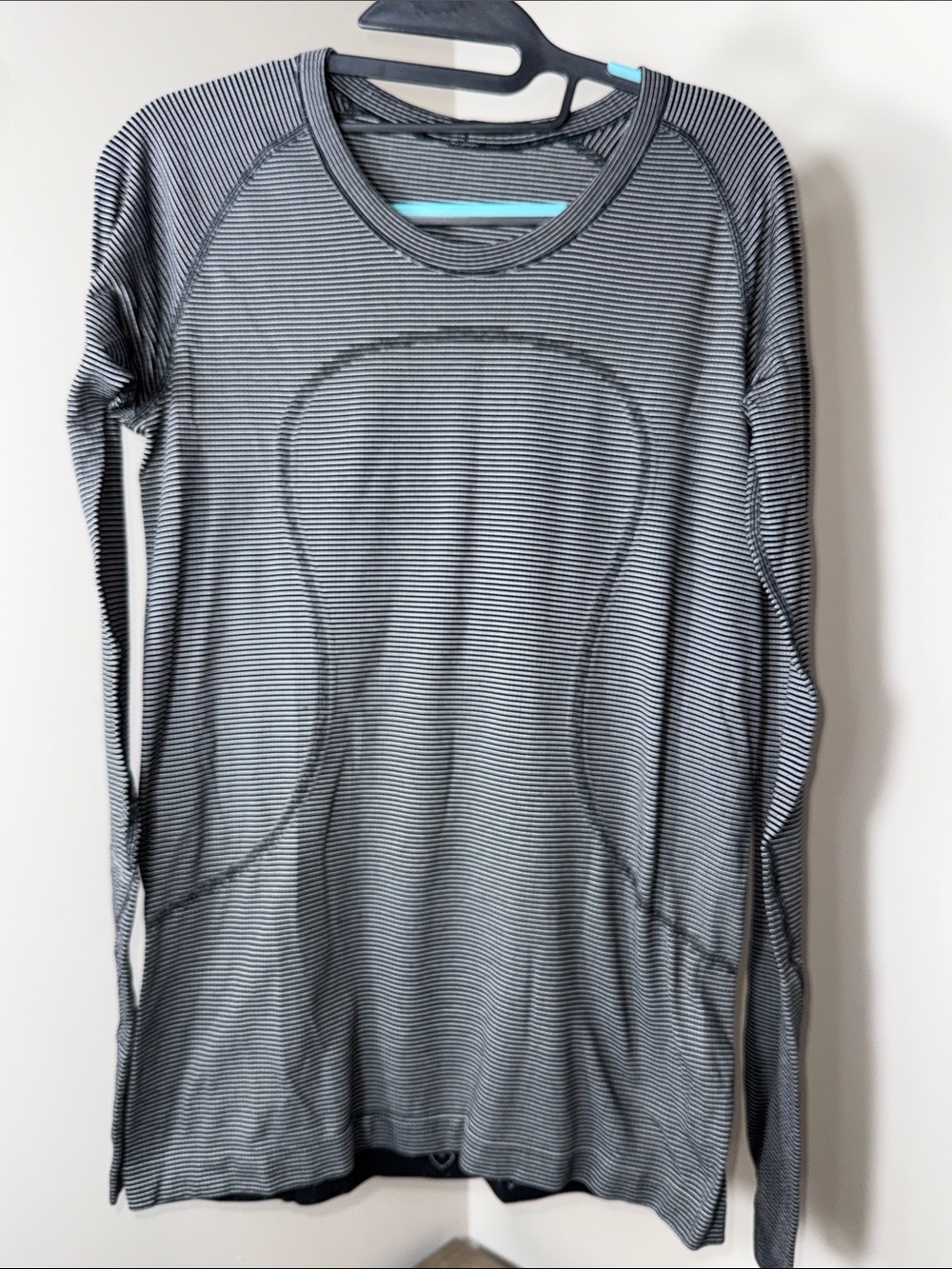 lululemon athletica Black & White Striped Long Sleeve Top
